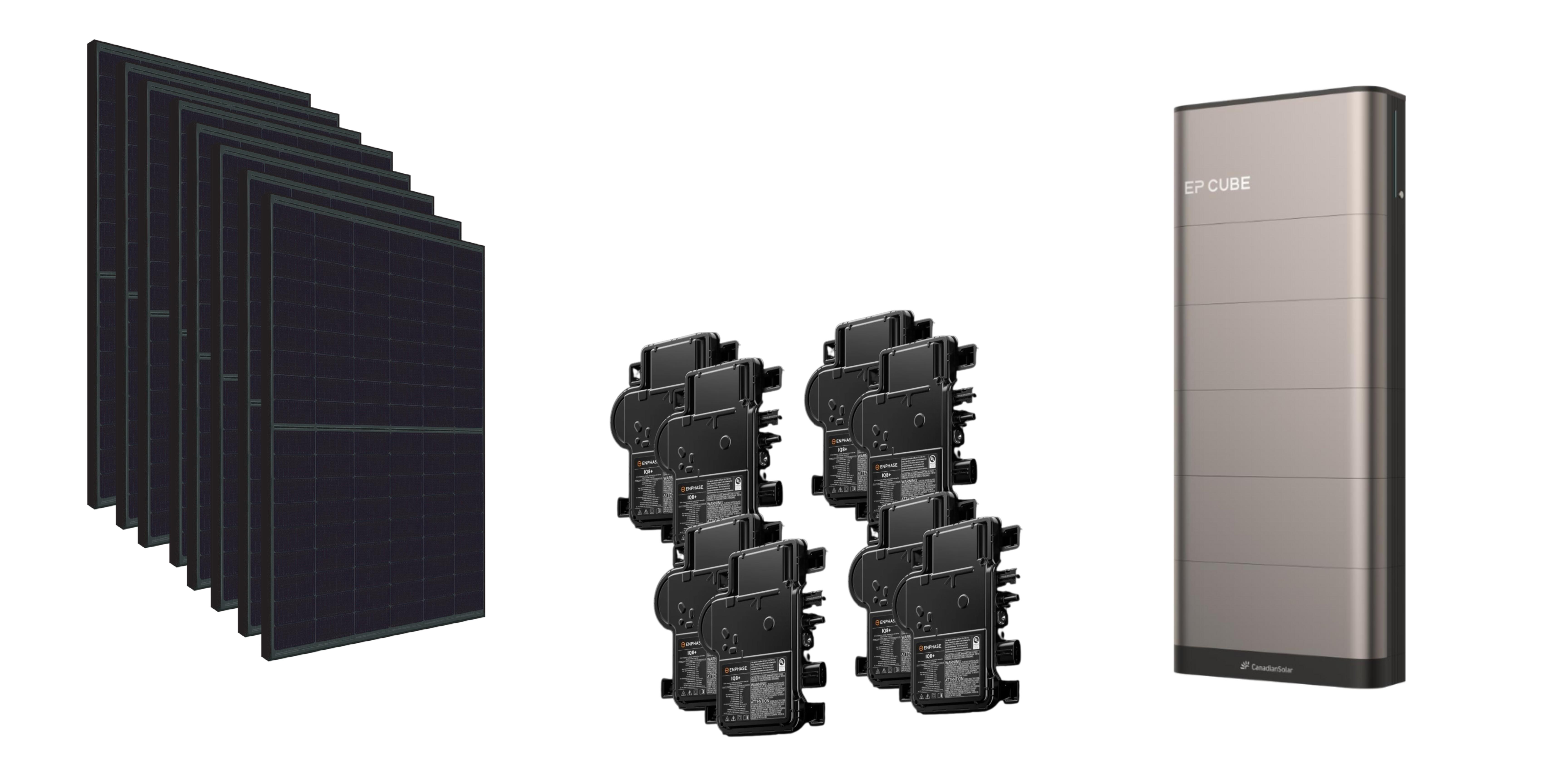 Premium solar equipment components including panels, inverters, and mounting hardware