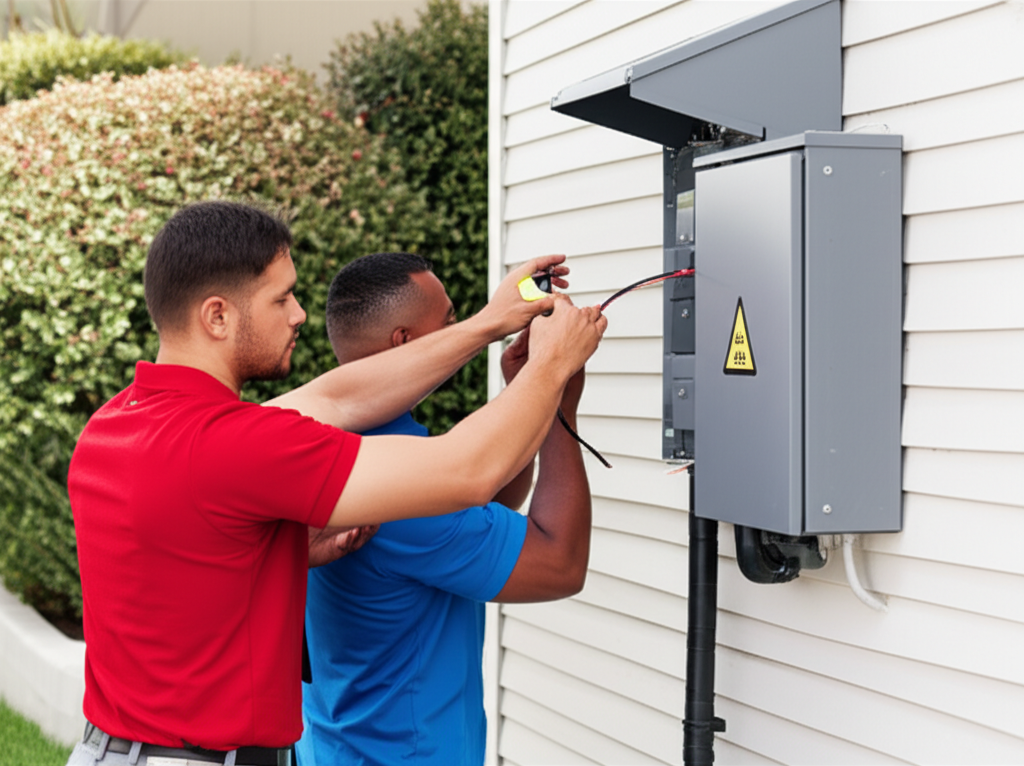 Solar electric box installation
